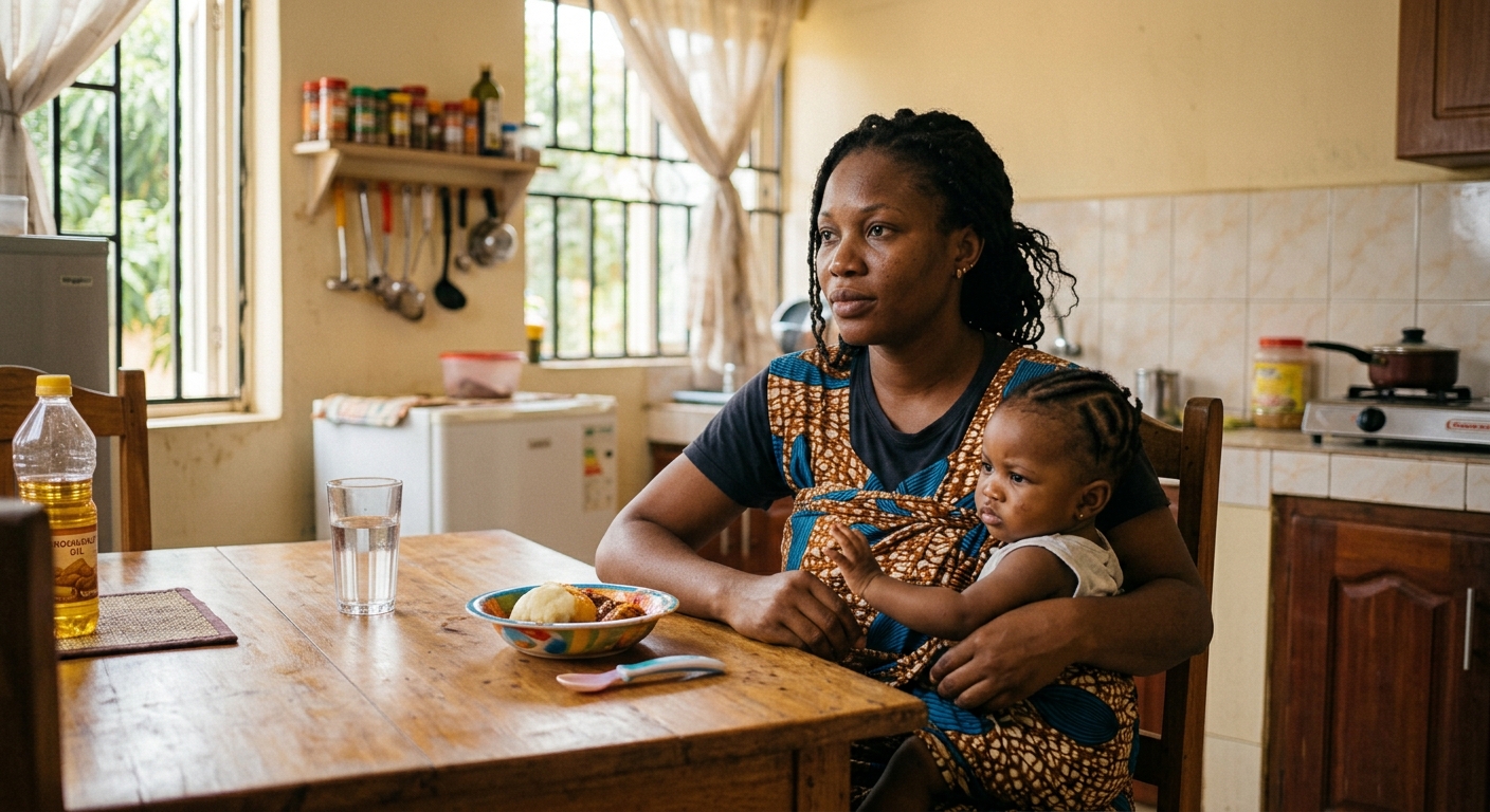 Ifeoma in her kitchen